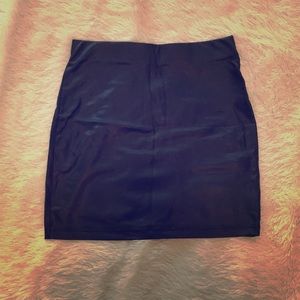 Leather mini skirt